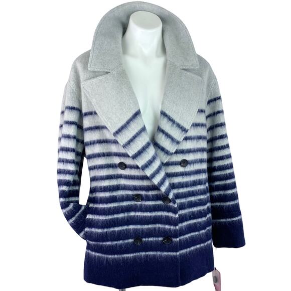 Avec Les Filles NWT Grey Wool-Blend Ombre Oversized Coat Women’s XL - Picture 2 of 11